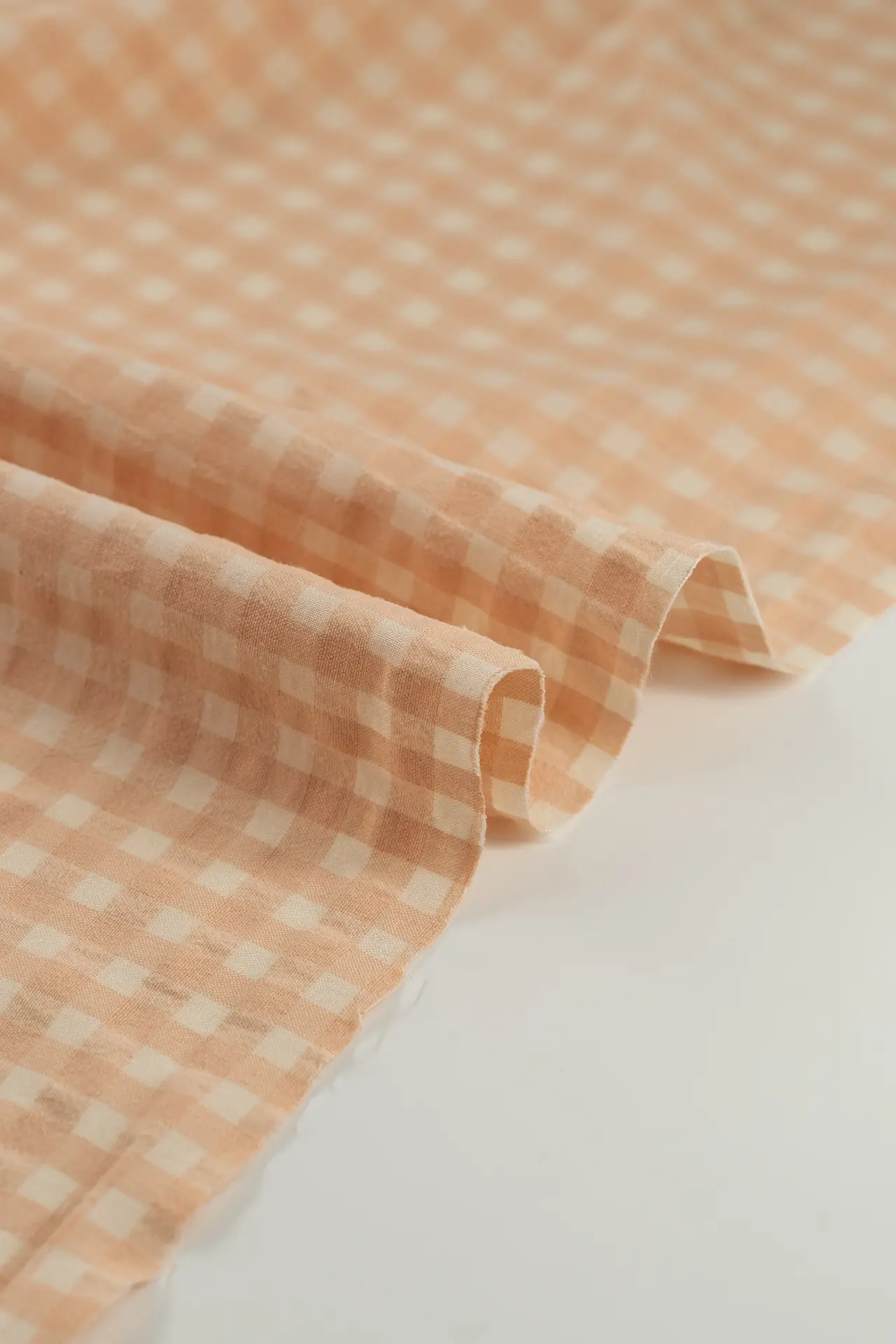 Vichy Batista algodón apricot ice - Image 3