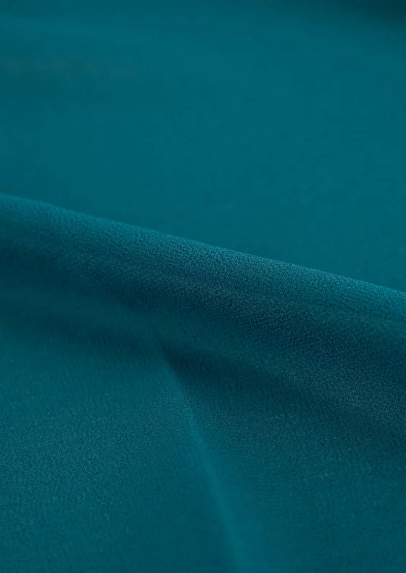 Georgette liso azul océano - Image 2