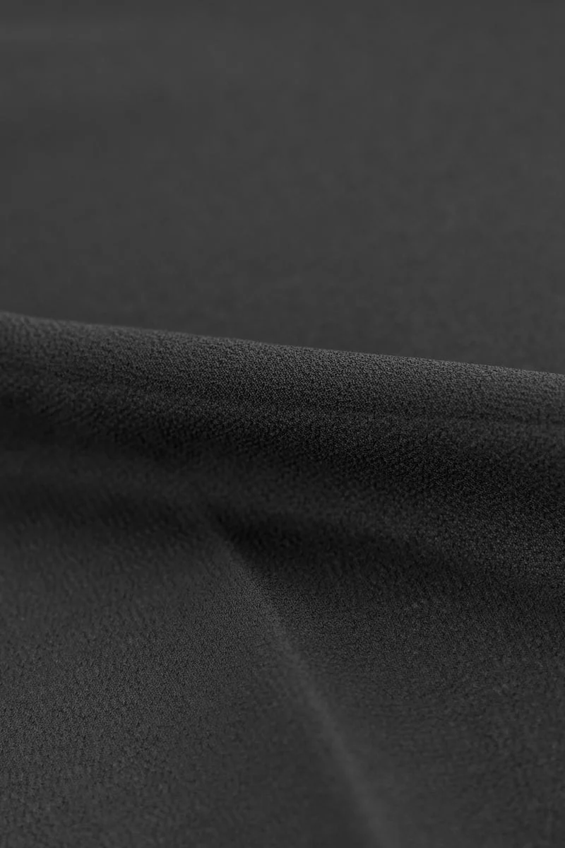 Georgette liso negro caviar - Image 2