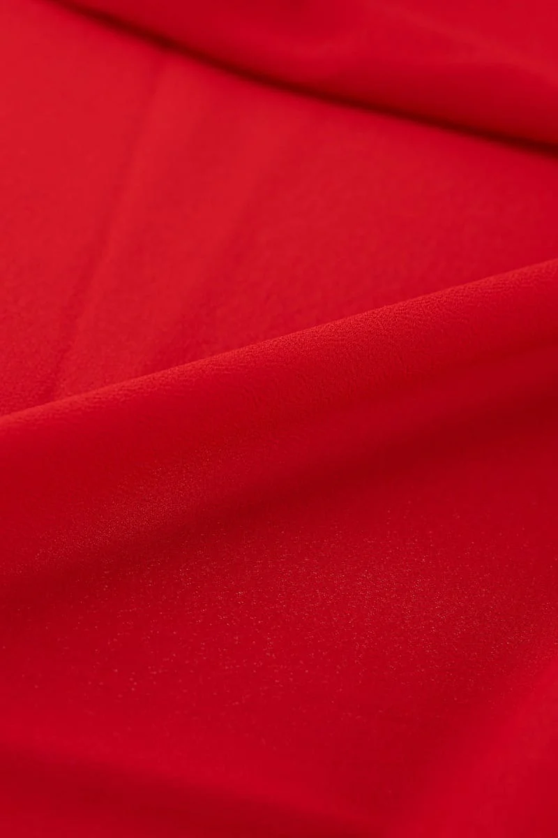 Georgette liso rojo intenso - Image 2