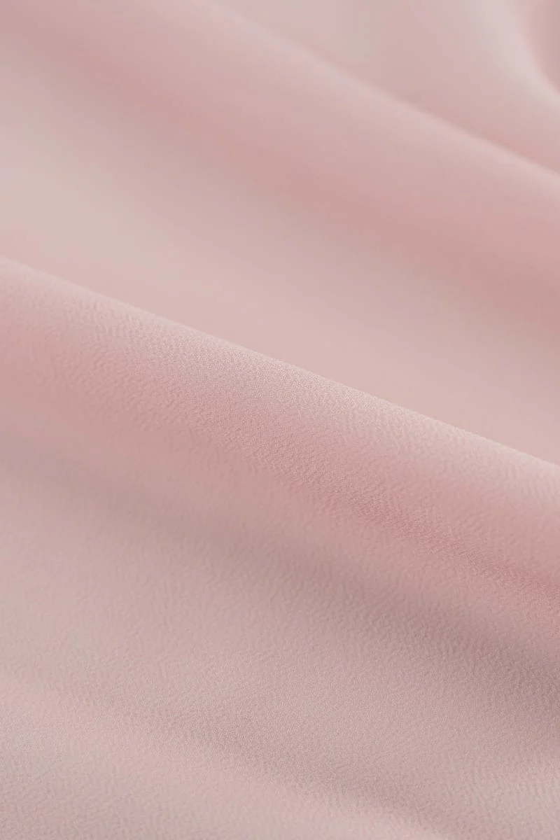 Georgette liso rosa palo - Image 2