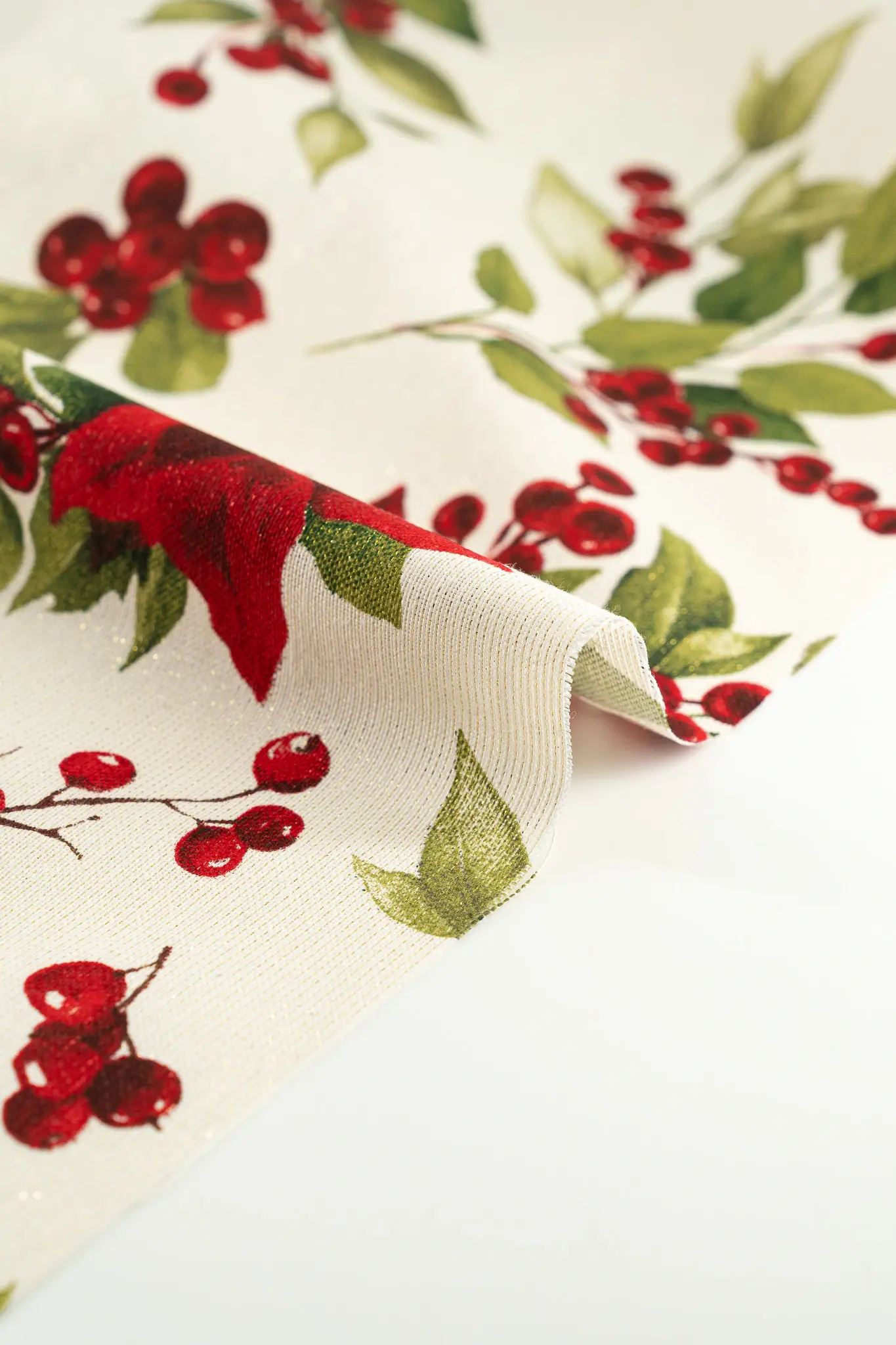 Loneta Navidad flor antique white - Image 4