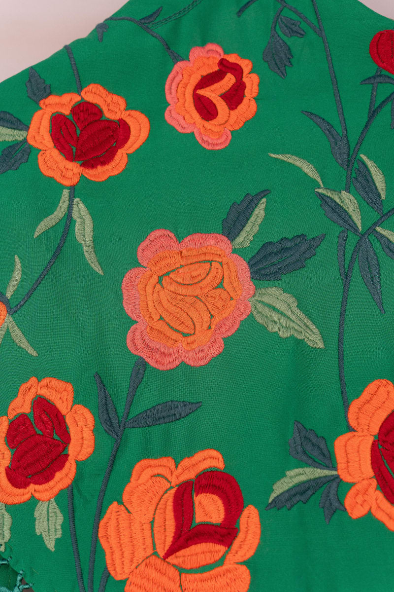 Mantoncillo Flor color verde - Señora - Image 4