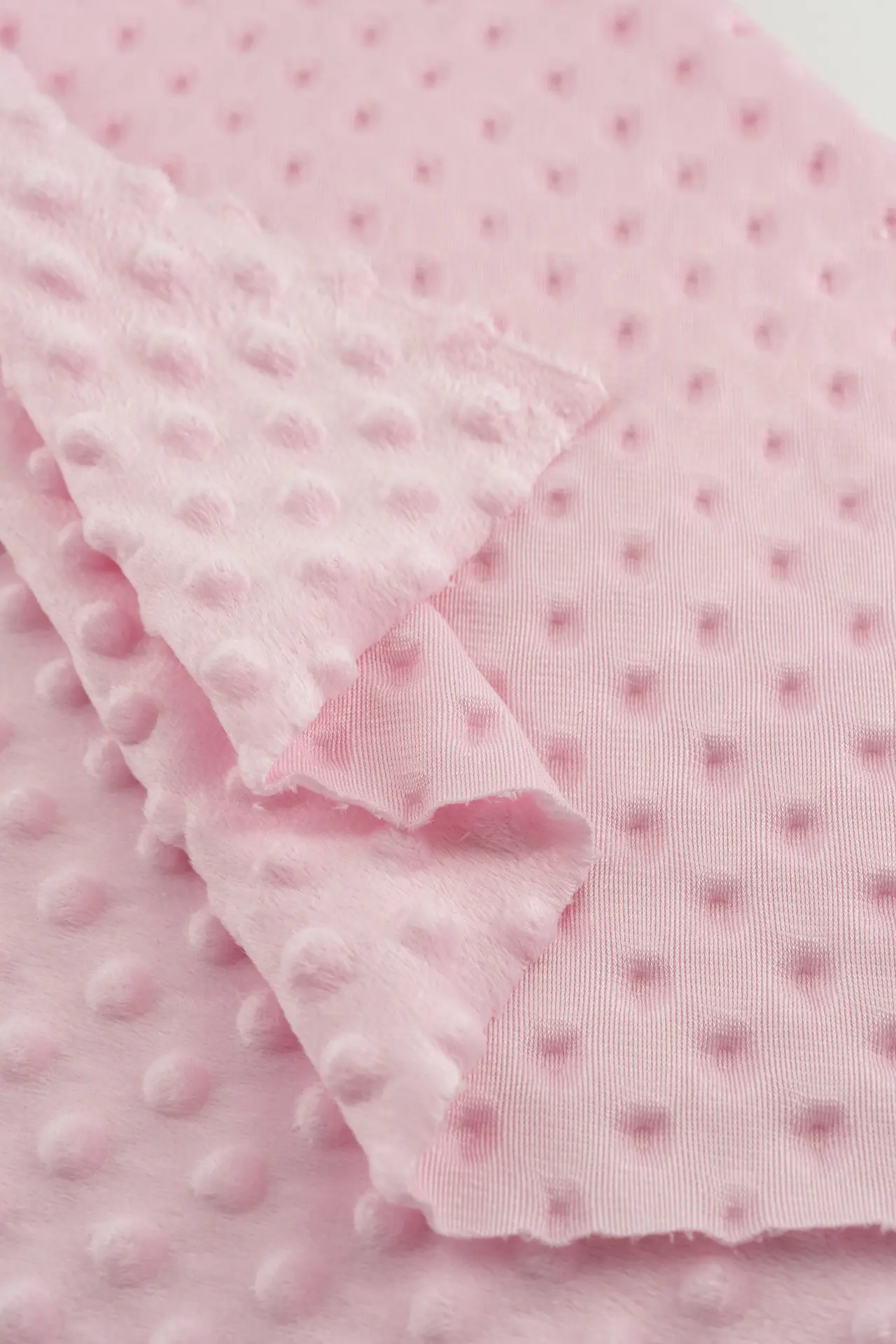 Minky rosa barely pink - Image 4