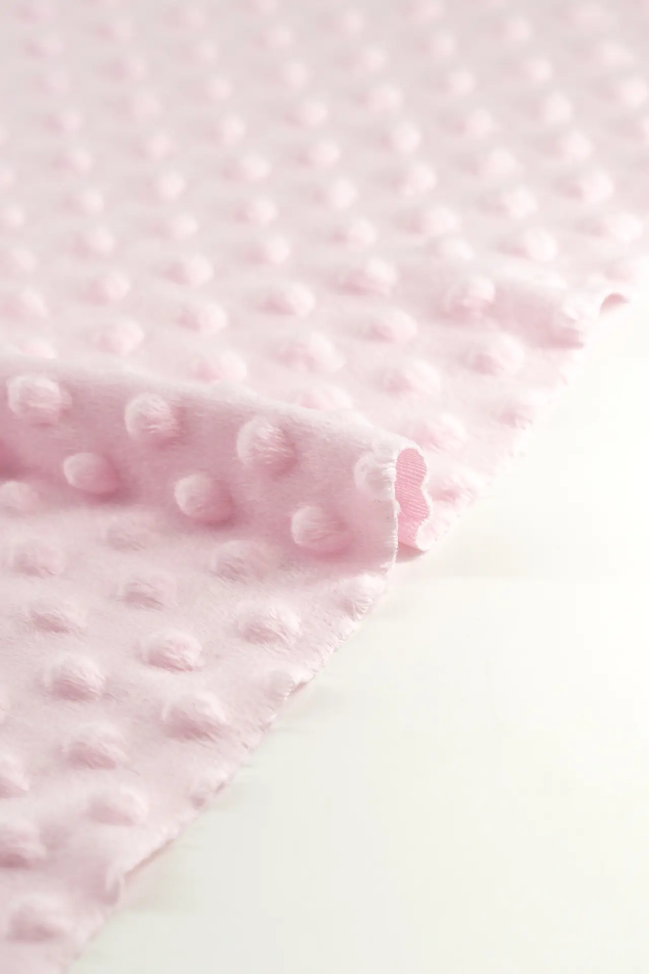 Minky rosa barely pink - Image 5