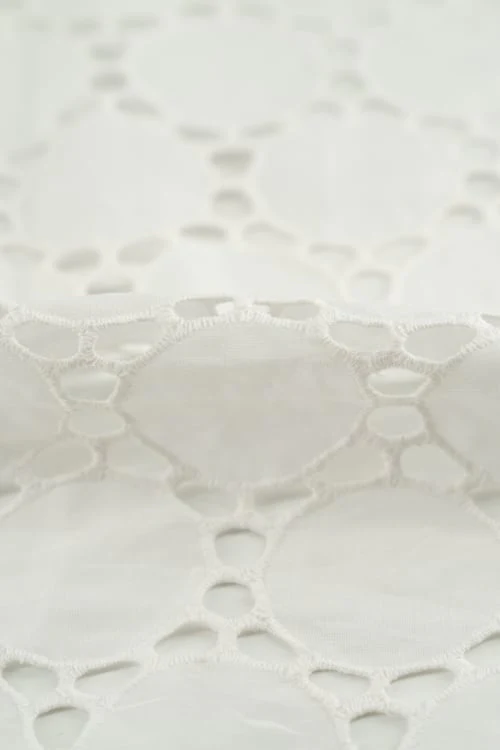 Perforado Algodón Blanco Jaipur - Image 4