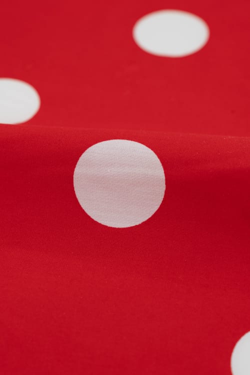 Popelín Rojo con Lunar Blanco 35 mm - Image 2