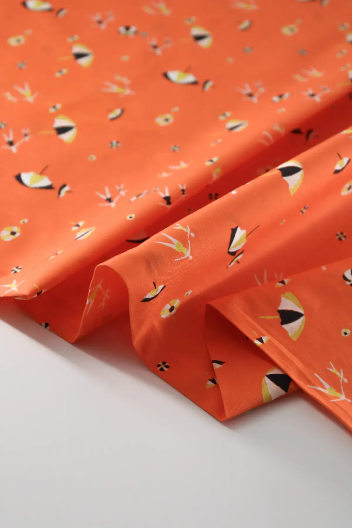 Popelin vermillion orange - Image 3