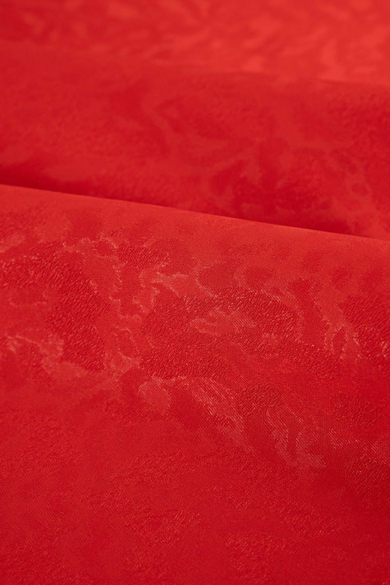 Raso abstracto rojo intenso - Image 2
