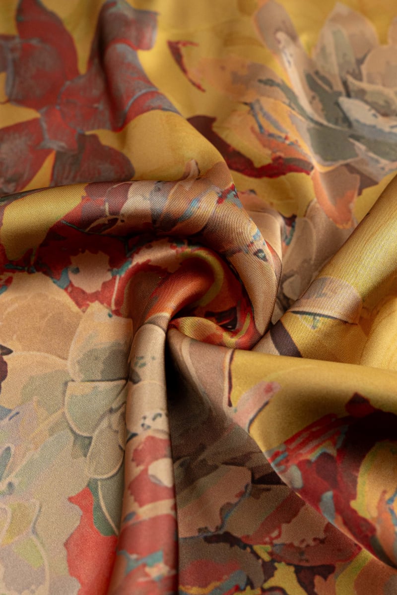 Raso floral amarillo miel - Image 3