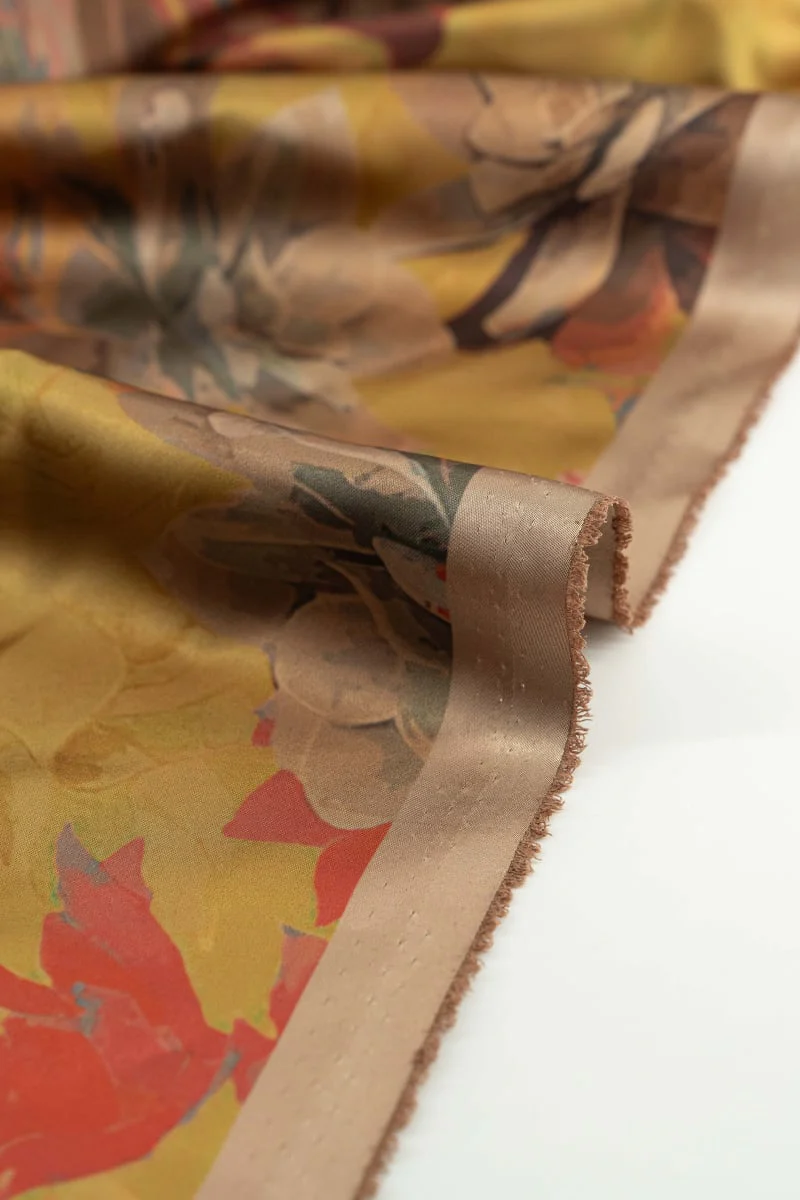 Raso floral amarillo miel - Image 4