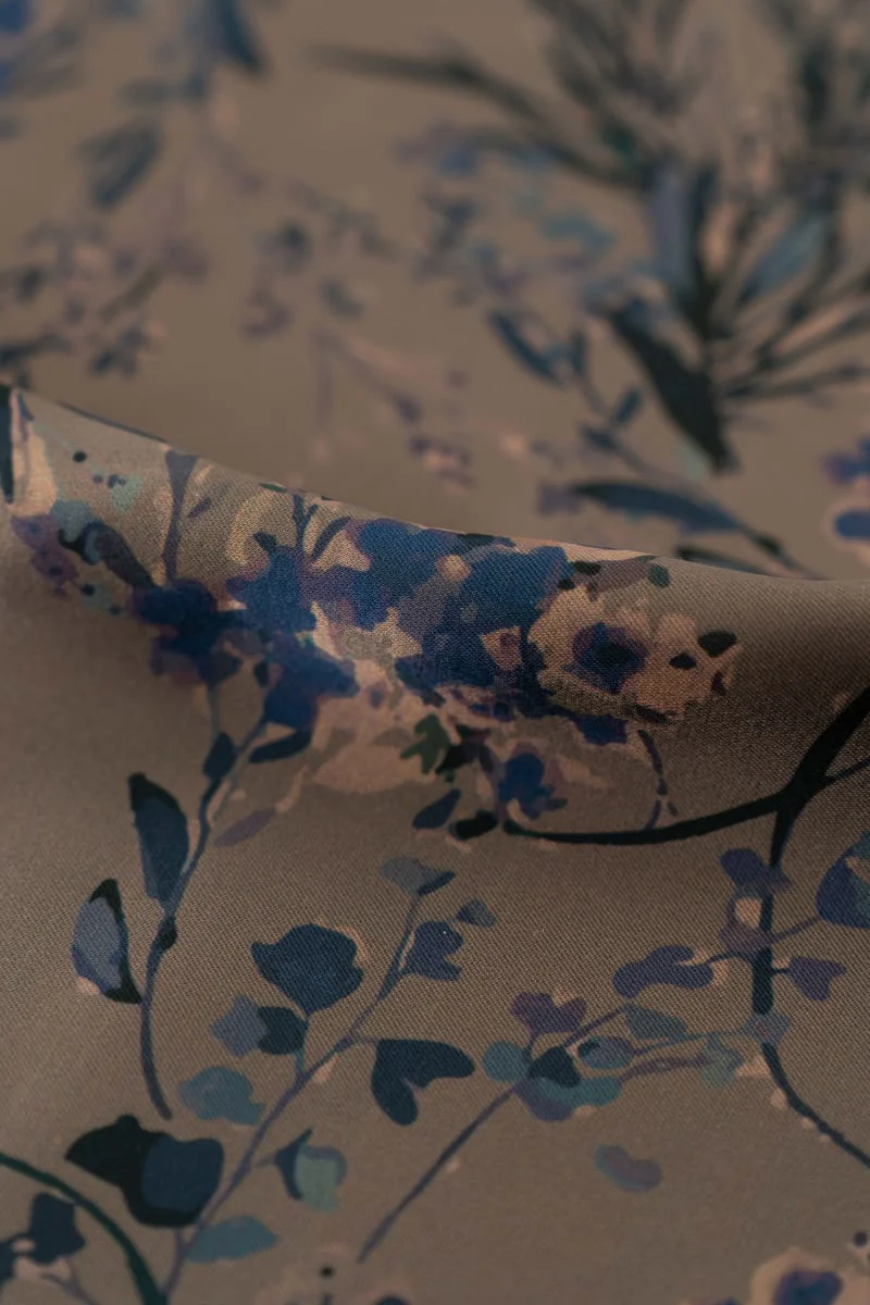 Raso floral azul intenso - Image 2