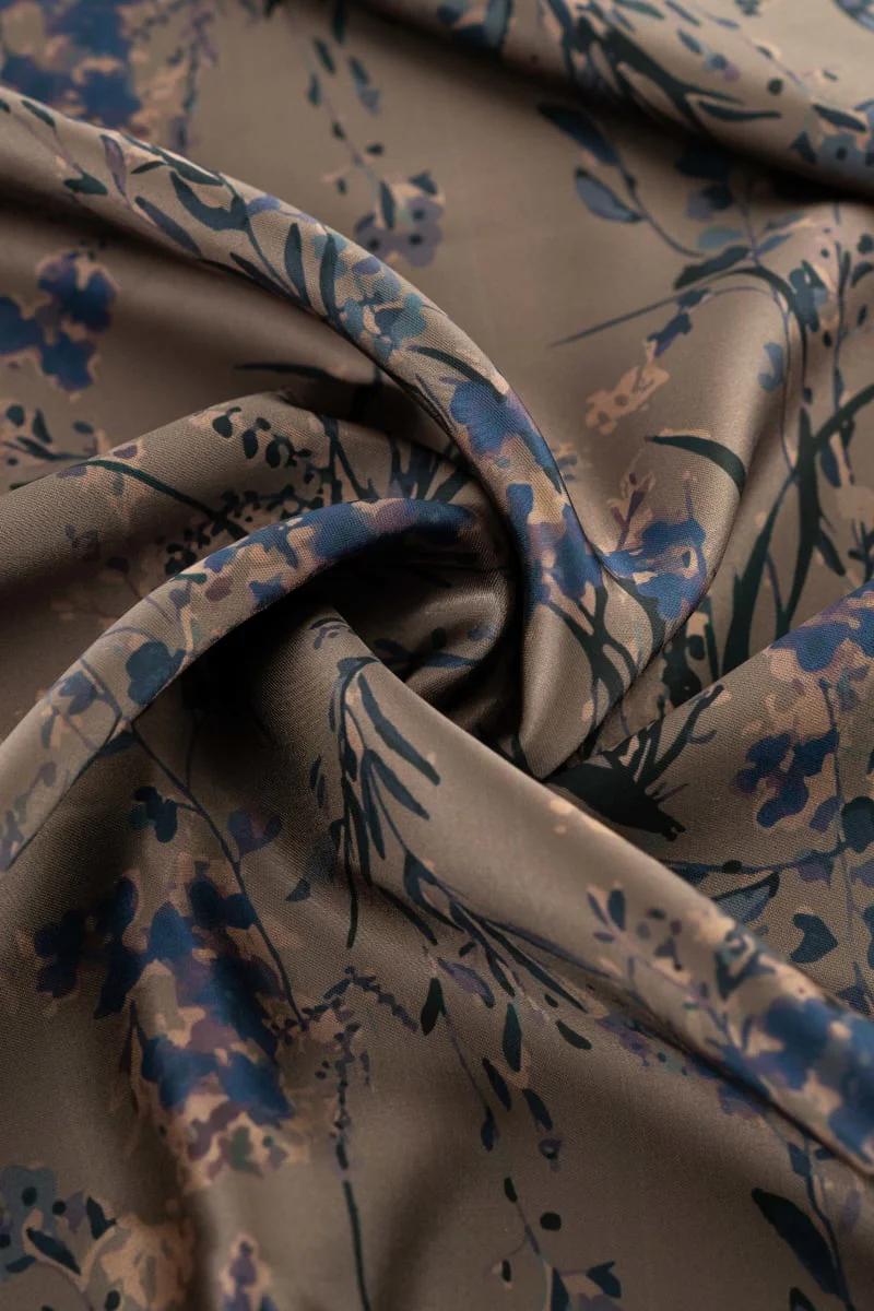 Raso floral azul intenso - Image 3