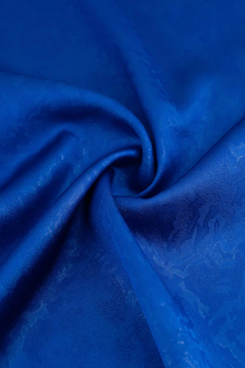 Raso mikado abstracto azul náutico - Image 3