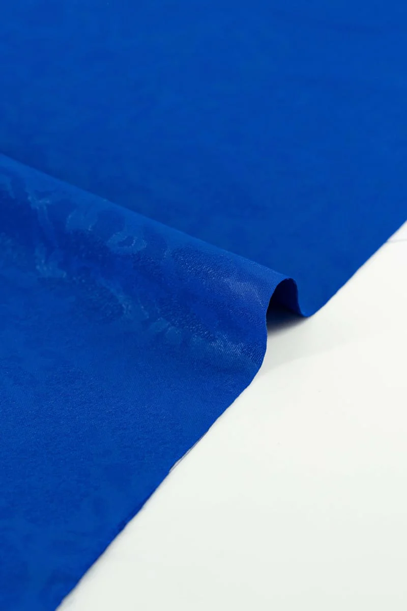 Raso mikado abstracto azul náutico - Image 4