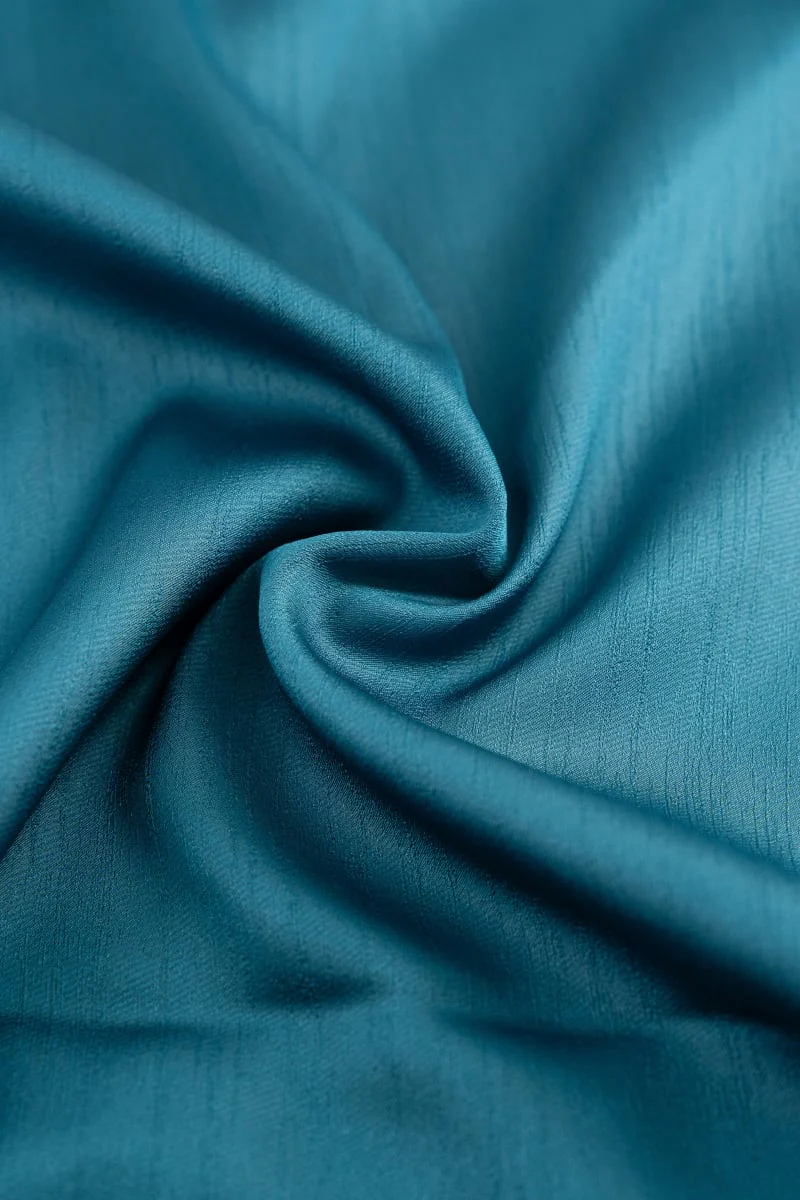 Raso mikado lineas azul océano - Image 3