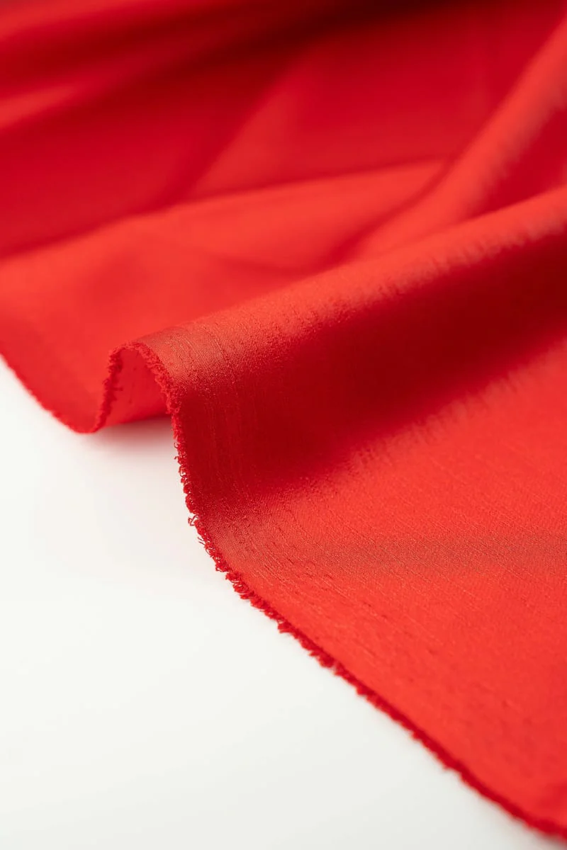 Raso mikado lineas rojo intenso - Image 4