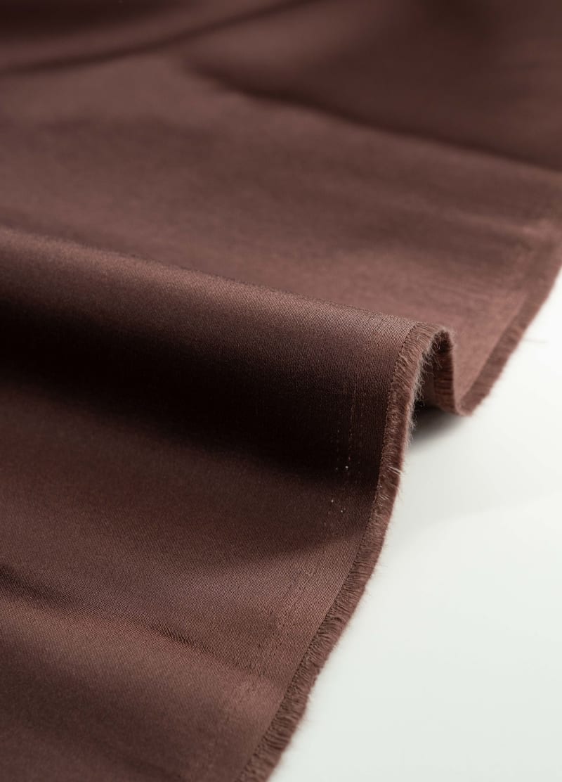 Raso mikado liso marrón claro - Image 3
