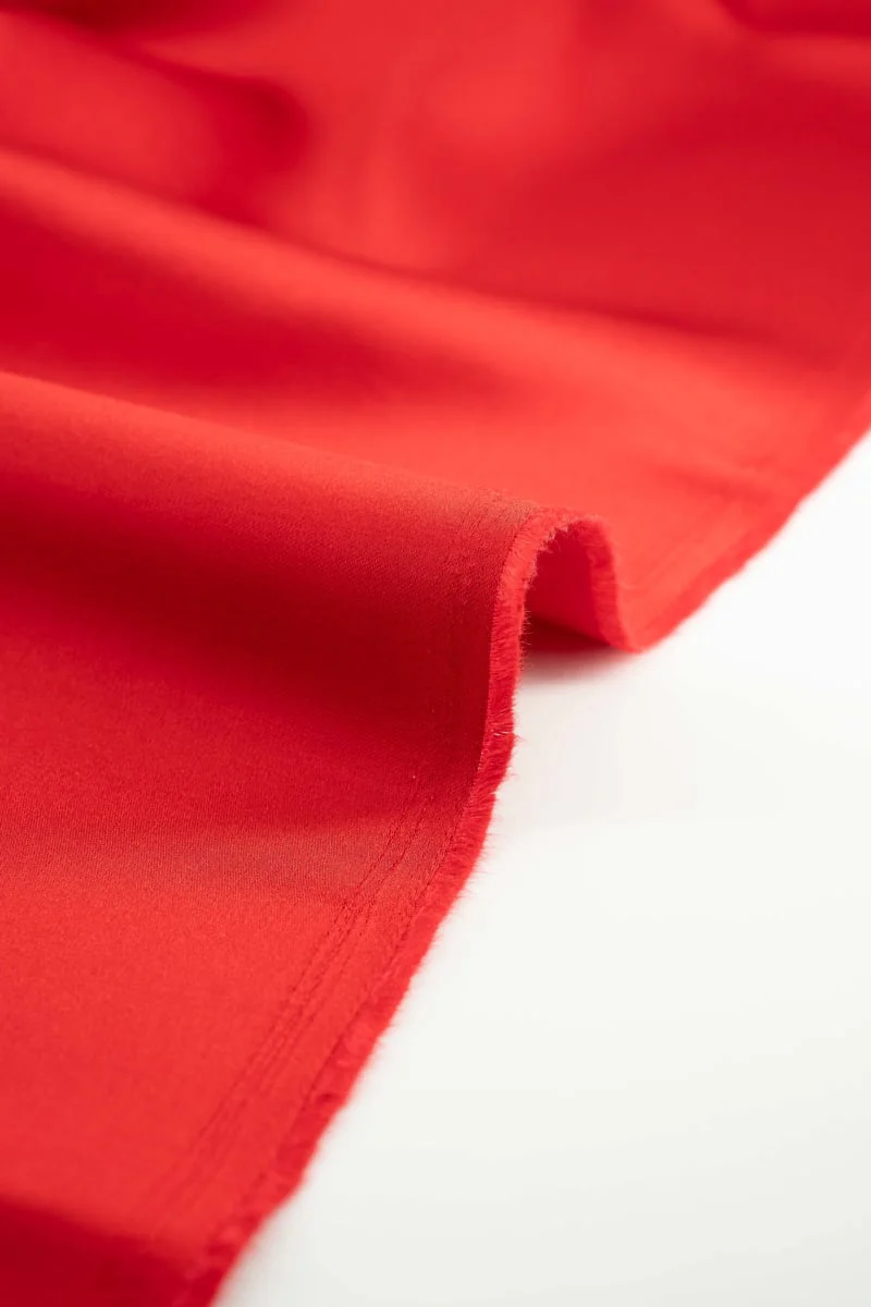 Raso mikado liso rojo intenso - Image 3