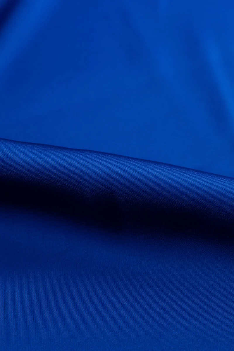 Satén blusero liso azul náutico - Image 2