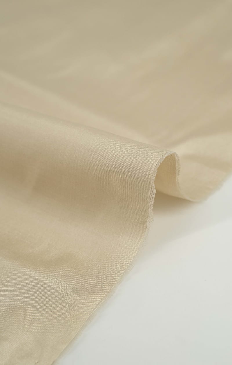 Seda 100% liso beige tostado - Image 3