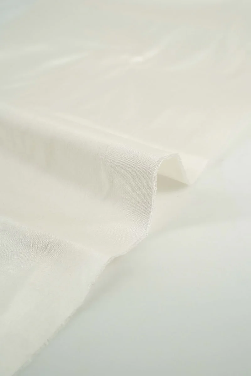 Seda 100% liso blanco roto - Image 3