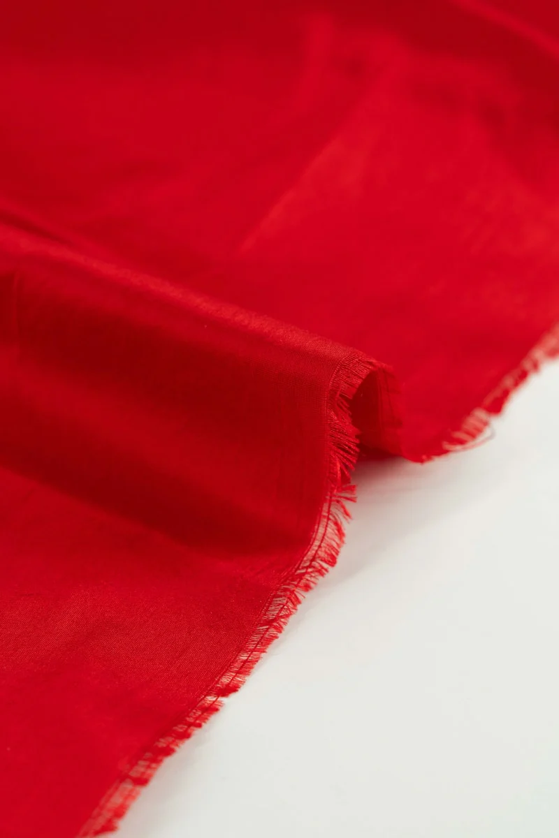 Seda 100% liso rojo teja - Image 3