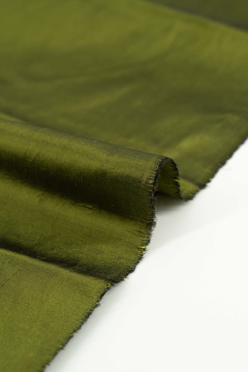 Seda 100% liso verde oliva - Image 3