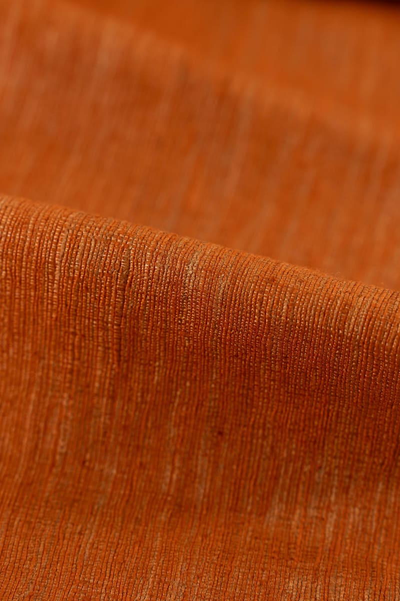 Seda natural naranja albaricoque textura rústica - Image 2