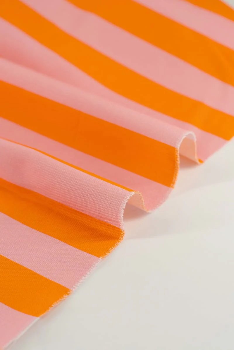 Semipanamá rayas rosa bebe y naranja - Image 3