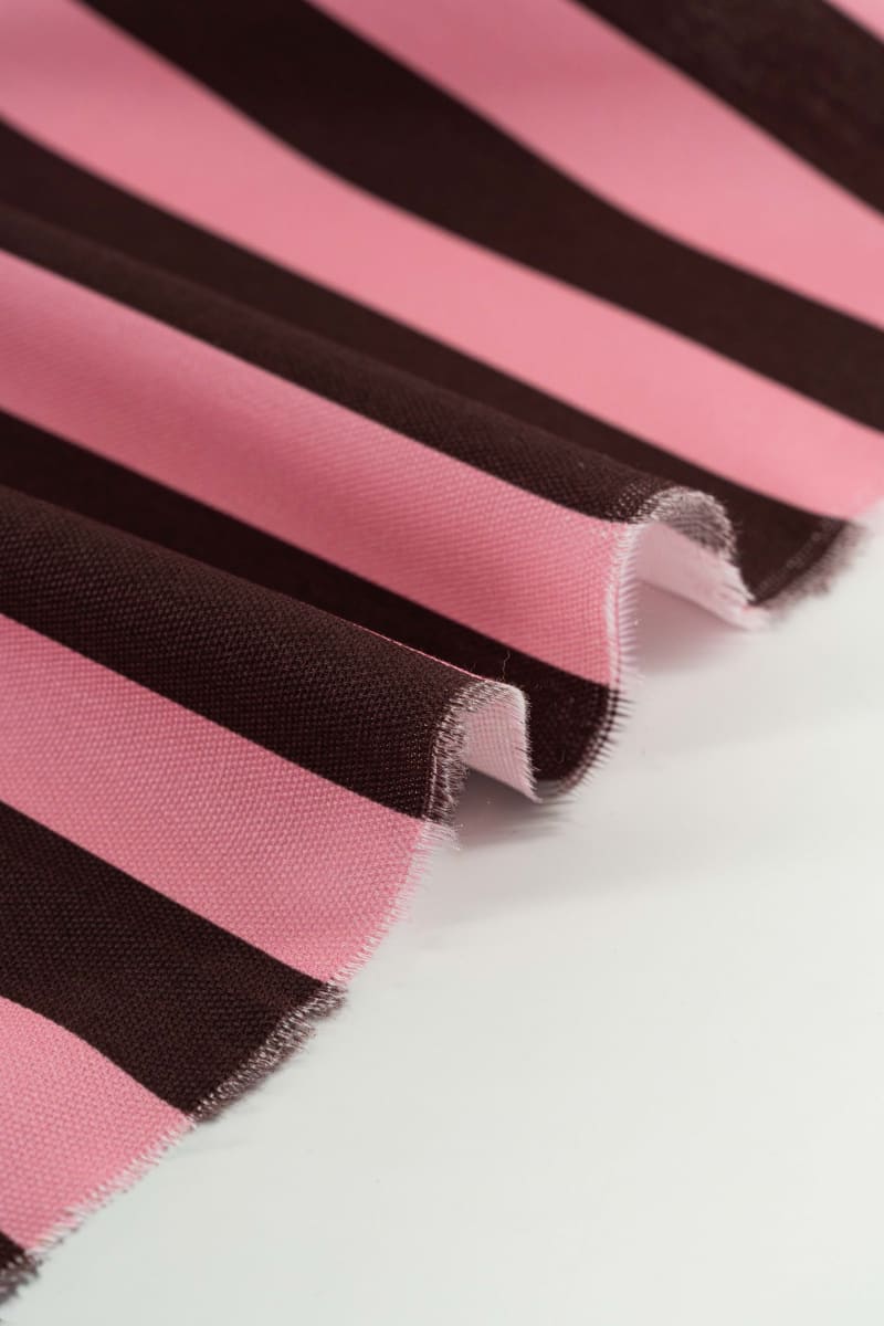 Semipanamá rayas rosa chicle y marrón - Image 3