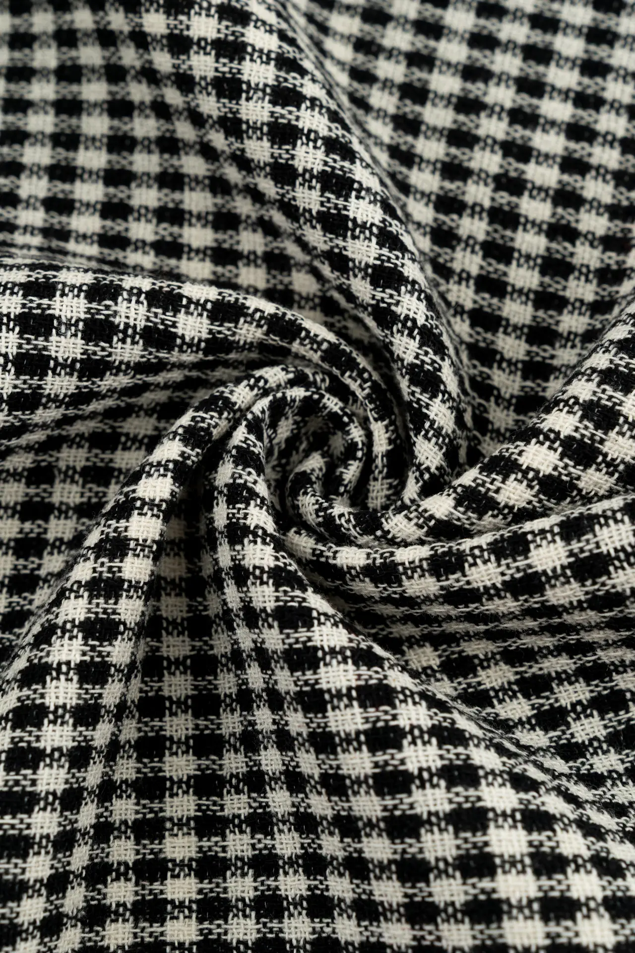 Tweed de cuadros negro y blanco - Image 5
