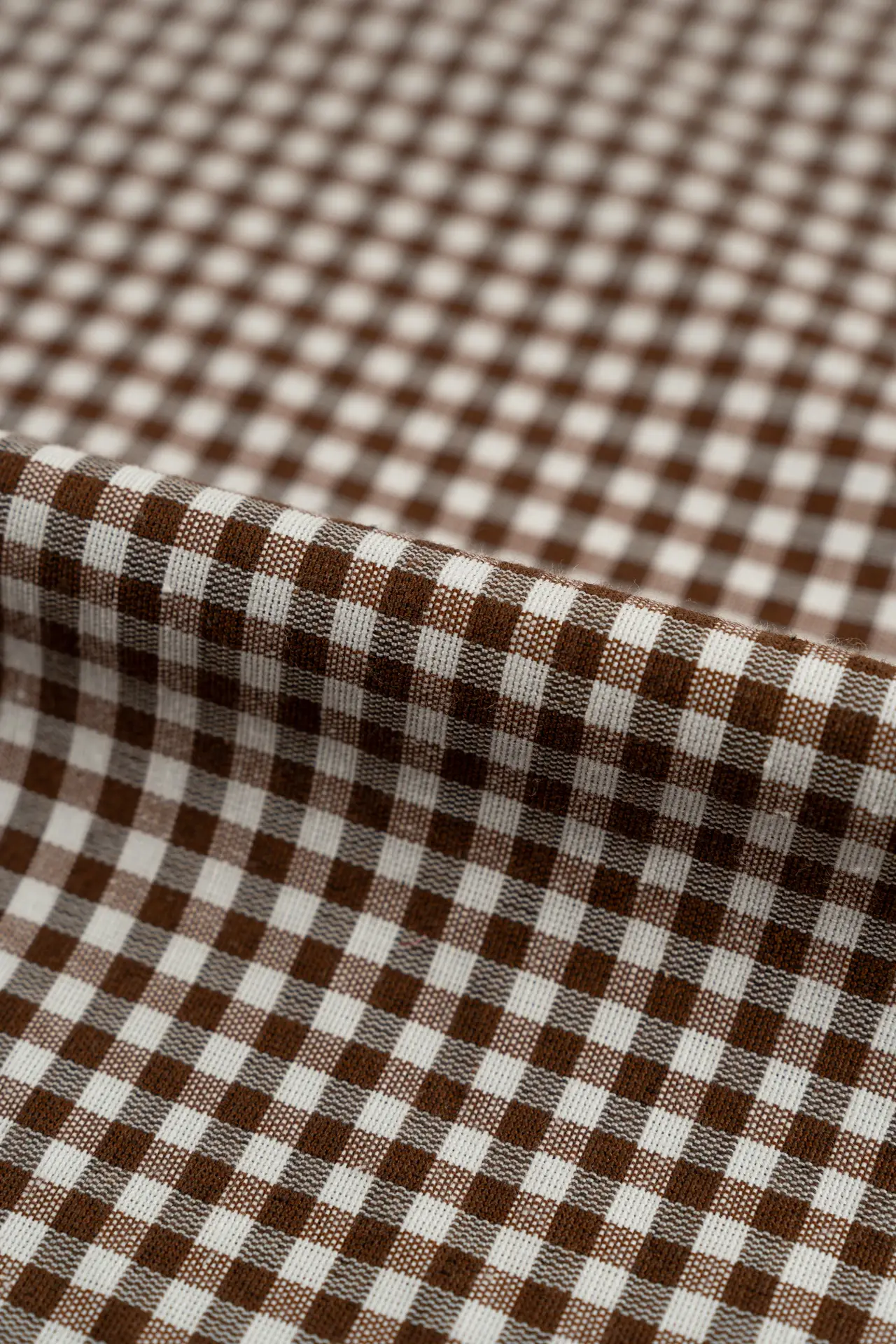 Vichy cortinas pequeño marron - Image 2