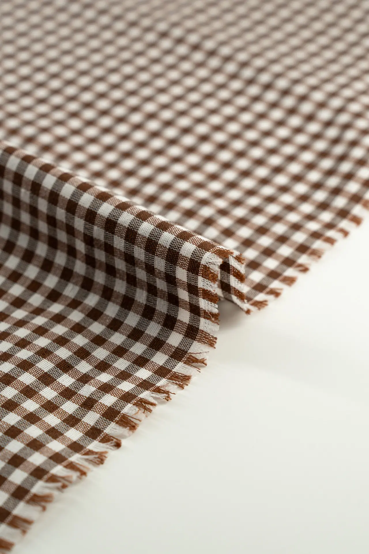 Vichy cortinas pequeño marron - Image 3