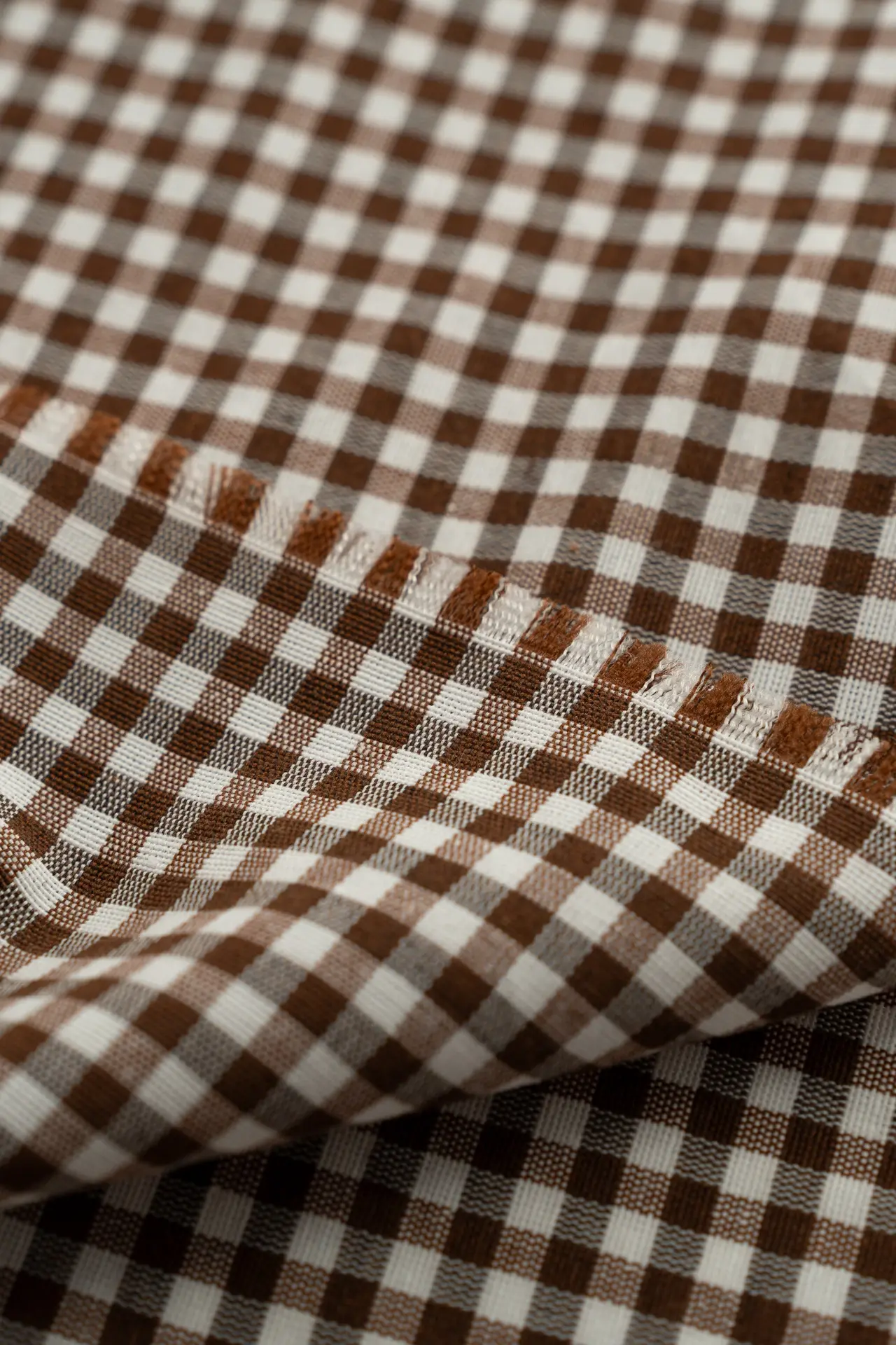 Vichy cortinas pequeño marron - Image 4