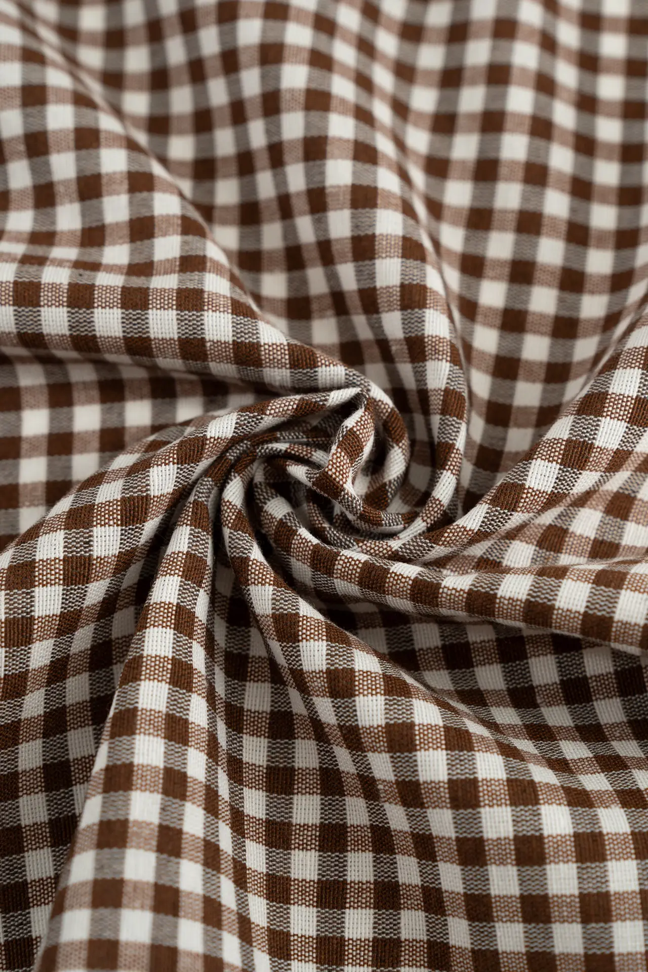 Vichy cortinas pequeño marron - Image 5