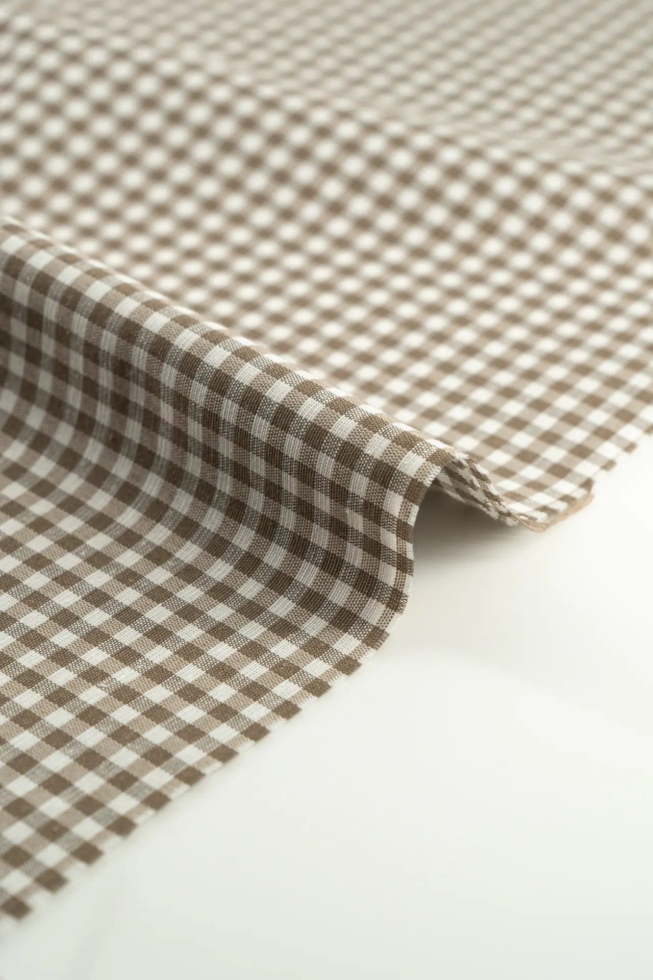 Vichy cortinas pequeño taupe - Image 3