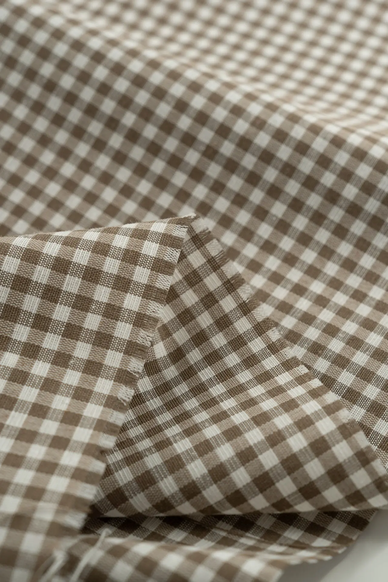 Vichy cortinas pequeño taupe - Image 4