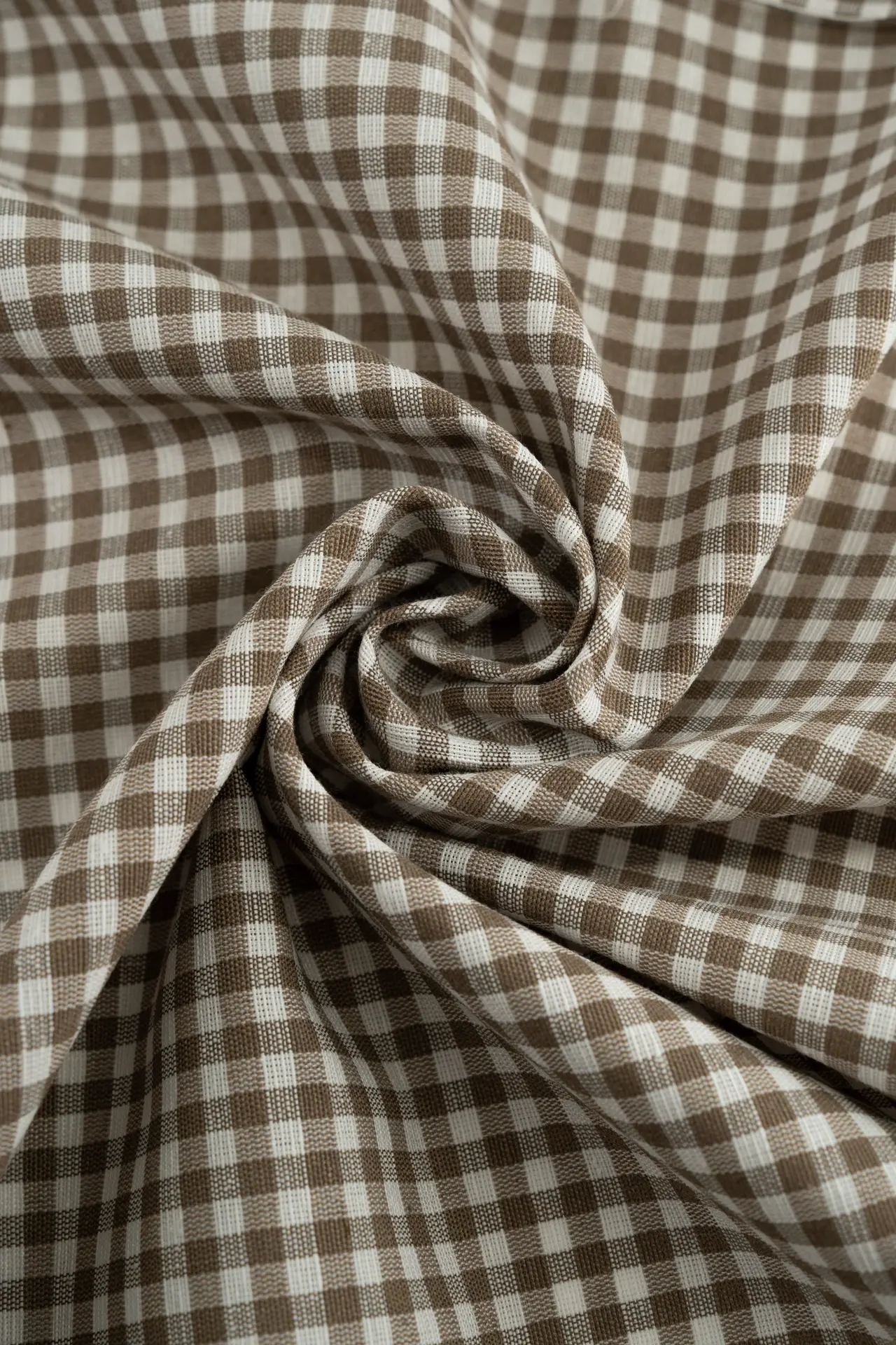 Vichy cortinas pequeño taupe - Image 5